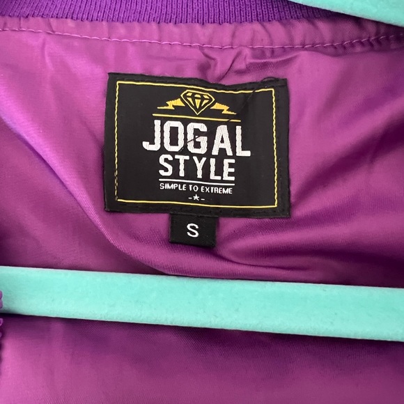 Jogal Jackets & Coats Jogal Metallic Disco Jacket 7s Zip Up Neon